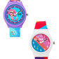 Kids’ Combo Pack Analog Watches – Mermaid Cartoon Theme & Color-Block Dial Design - JJ118106