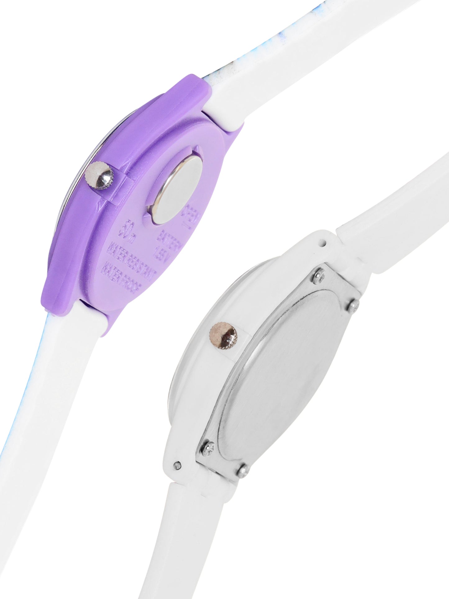 Kids’ Combo Pack Analog Watches – Mermaid Cartoon Theme & Color-Block Dial Design - JJ118106