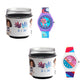 Kids’ Combo Pack Analog Watches – Mermaid Cartoon Theme & Color-Block Dial Design - JJ118106