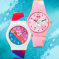 Kids’ Combo Pack Analog Watches – Unicorn Cartoon Theme & Color-Block Dial Design - JJ117106