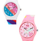 Kids’ Combo Pack Analog Watches – Unicorn Cartoon Theme & Color-Block Dial Design - JJ117106