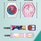 Kids’ Combo Pack Analog Watches – Unicorn Cartoon Theme & Color-Block Dial Design - JJ117106