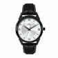 Black Analog Black Croco Leather Strap Watch for Men ELFM002C