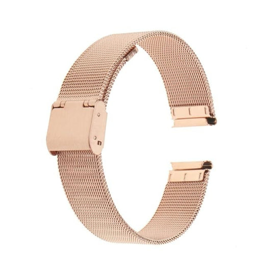 Unisex Stainless Steel Rose Gold 16 mm Mesh Strap