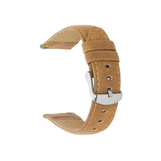 Quick Release 22 mm Tan Vegan Leather Strap for Analog & Smart Watches