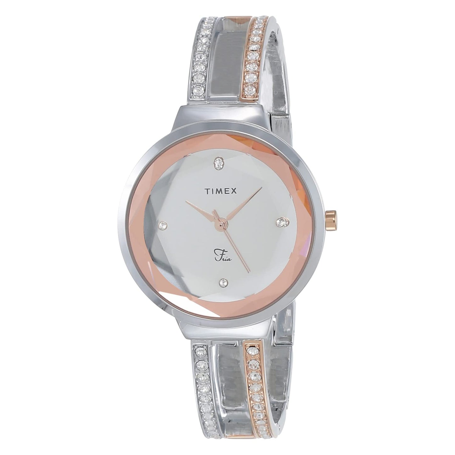 Analog Watch Fria Women Silver Round  - TWEL13400