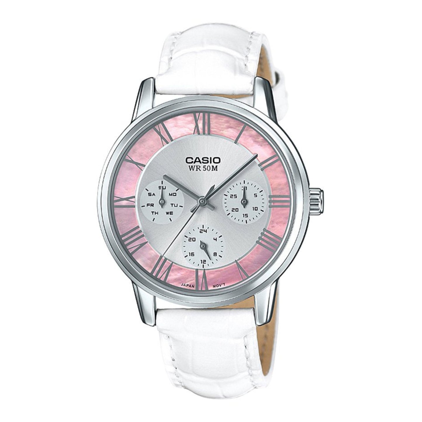 Enticer Lady's Analog Silver Dial Women's Watch - A1248 (LTP-E315L-7A1VDF)