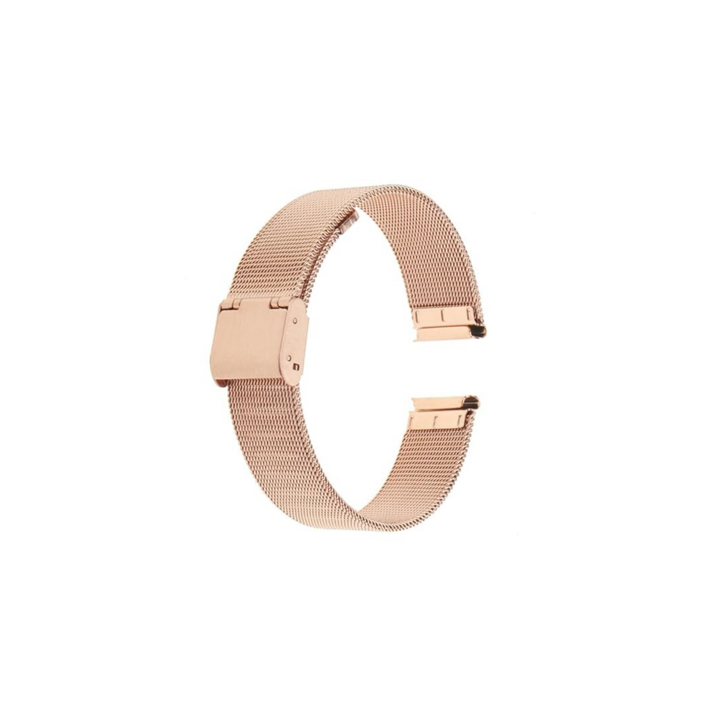Unisex Stainless Steel Rose Gold 16 mm Mesh Strap