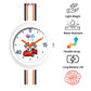 Kids Analog Watch Car Racing White Strap with White Dial And Smart Red Car