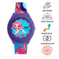 Kids Analog Watch Mermaid Ocean Print Strap with Blue Dial Mermaid
