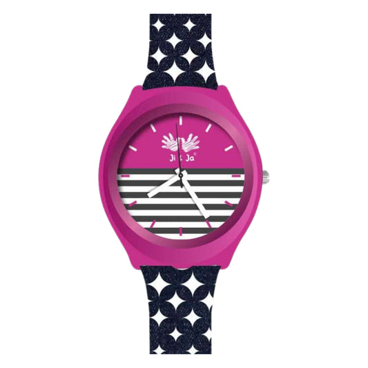 Kids Analog Watch Denim Blue Strap with Purple Dial, Water Proof for Daily Wear