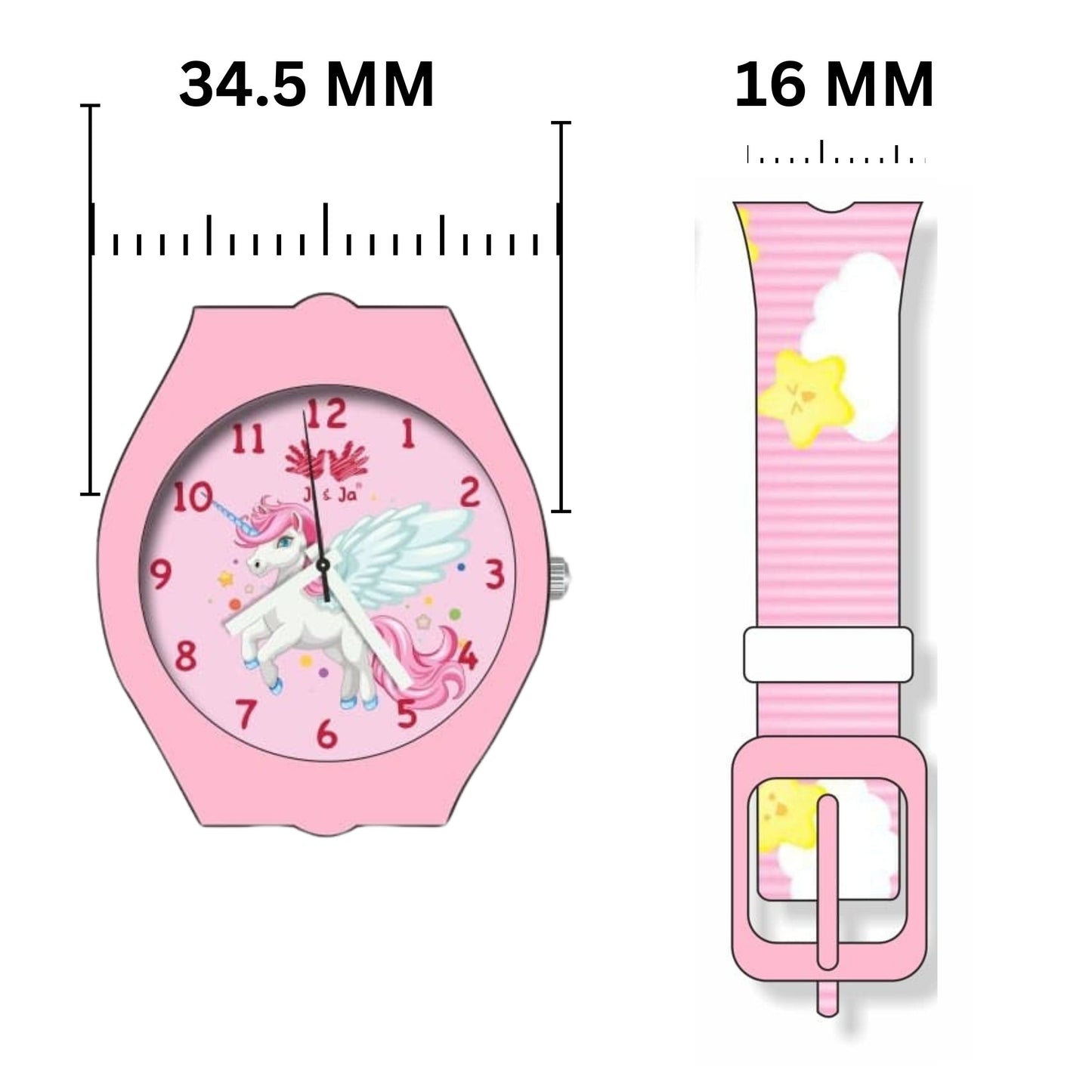 Kids Analog Watch Unicorn Pink Strap and Dial with Unicorn