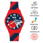 Kids Analog Watch Basket Ball Print Strap with Red Dial, Basket Ball Print
