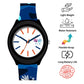 Kids Analog Watch Camouflage Blue Patch Strap with White Dial